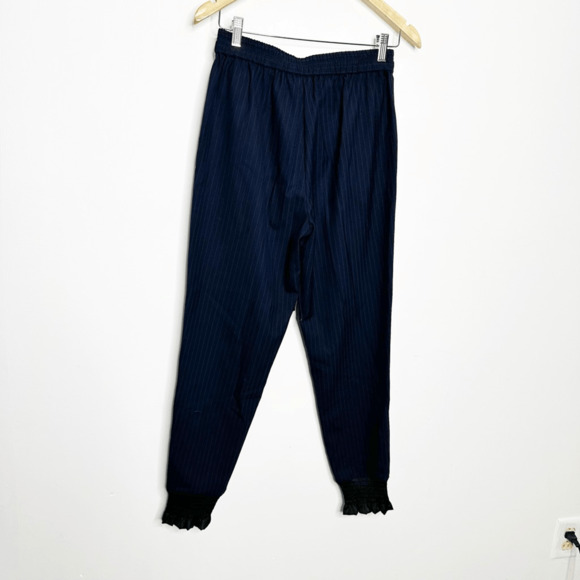 3.1 PHILLIP LIM Pinstripe Jogger Navy Blue Tailored Designer womens size 4 - Picture 6 of 7
